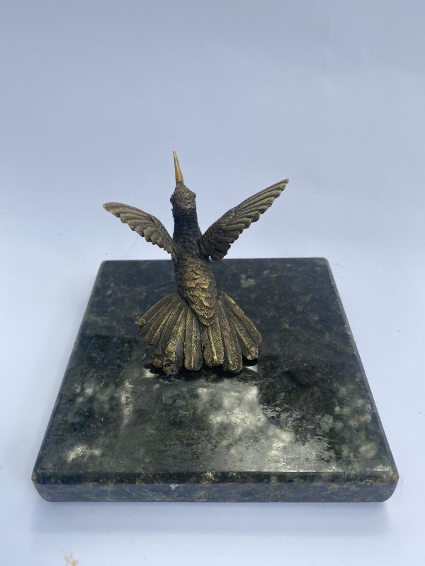 Colibri negro en bronce